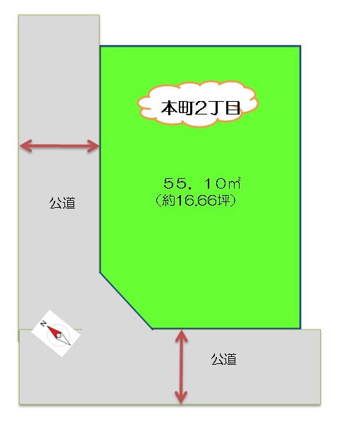 ★未公開★　朝霞本町2丁目　＜建築条件無し売地＞